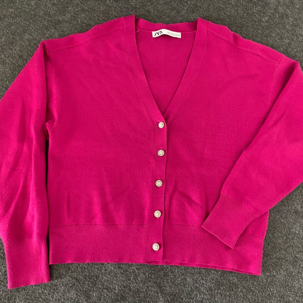 Zara Pink Oversized Cardigan
